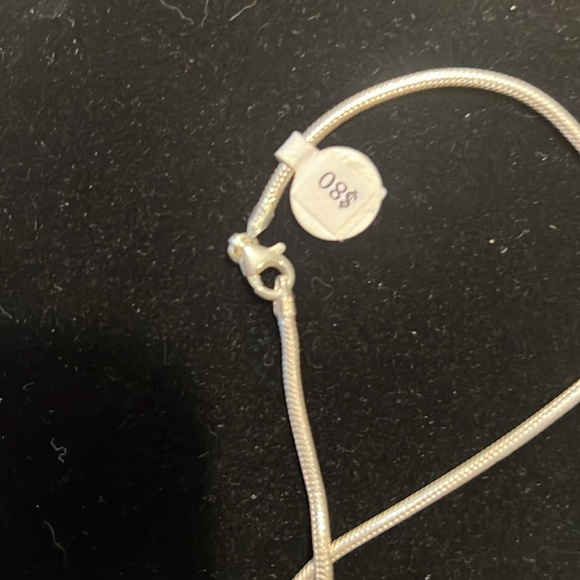 Sterling Silver , blue topaz and CZ necklace and Earring set - Picture 5 of 5